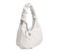 TingHaoO Borsa a tracolla in pelle pochette borsa a tracolla con chiusura a cerniera per donna borsa a tracolla con cinghie rimovibili borsa da donna, bianco, One Size