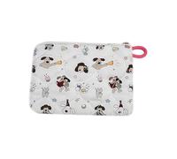 TingHaoO Borsa per il trucco da viaggio Borsa cosmetica trapuntata Organizzatori per la cura della pelle dei cartoni animati piccole cerniere bella toilette portamonete articoli da toeletta Cartoon