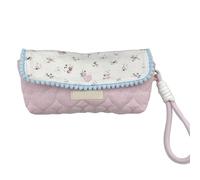 TingHaoO Borsa per penne con stampa floreale con cordino di grande capacità, organizer per penne, matite e trucchi da viaggio, per donne, organizer di grande capacità, E