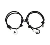 TingHaoO Braccialetti astronauti per fidanzato fidanzata lunga distanza amore amicizia migliore amica sorella attrazione reciproca corda intrecciata mano, Misura unica, come descritto