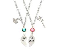 TingHaoO Braccialetti/collana con perline di vetro artistiche, con chiusura a catena, facili da indossare, per coppie, gioielli in vetro, Misura unica, come descritto