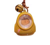 TingHaoO Cartone animato Scuola Animale Luce Notte Portachiavi Luminoso Capibara Portachiavi Elegante Zaino Decorazione Per Le Donne Fascino Zaino, Palloncini soffianti, Taglia unica