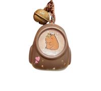 TingHaoO Cartone animato Scuola Animale Luce Notte Portachiavi Luminoso Capibara Portachiavi Elegante Zaino Decorazione Per Le Donne Fascino Zaino, C, Taglia unica