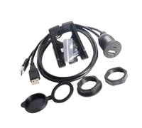 TingHaoO Cavo adattatore rinforzato USB2.0 A maschio a USB femmina e tipo C, 1 m, per auto, moto, attrezzatura marina, cavo di prolunga USB con doppi connettori