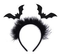 TingHaoO Cerchietto per capelli con pipistrello, nero, accessorio decorativo per donne e ragazze, per concerti e Halloween, Natale