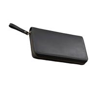 TingHaoO Coperture in pelle per notebook con slot elastico per penna per 7,28 x 3,54 pollici Notebook Pocket Notepads Custodia in pelle fatta a mano copertura vintage, Nero