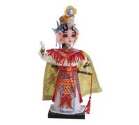 TingHaoO Elegante statuetta di Opere di Pechino con base personaggi tradizionali cinesi bambole burattino per festival ed eventi speciali regalo