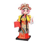 TingHaoO Elegante statuetta di Opere di Pechino con base personaggi tradizionali cinesi bambole burattino per festival ed eventi speciali regalo