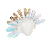 TingHaoO Fascia ricaricabile illuminata per le donne con motivi lampeggianti dinamici e temi per feste in cellophane intrecciato fasce luminose per le donne