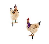 TingHaoO Gallina pulcino spina di terra cartello esterno decorazione cortile giardino paletti acrilico animale pollo inserto Halloween pollo cortile arte acrilico accessorio design colorato