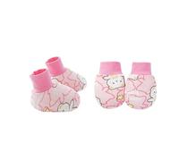 TingHaoO Guanti traspiranti per ragazza ragazzo guanti calzini set guanti di cotone e calzature guanti a mano guanti bambino guanti bambino, S, Taglia unica