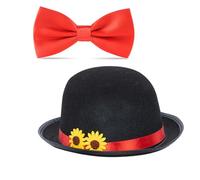 TingHaoO Halloween Maghi Costume Cappello Papillon Unisex Cosplay Party Costume Dome Hat Stage Puntelli Magico Show Outfit Accessori Magico Show Accessorio