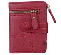 TingHaoO Portafoglio alla moda Portafoglio compatto da donna corto in pelle PU Bi Fold Portafogli porta carte di credito semplice pochette borsa a due ante pochette, D, Bellezza di massa