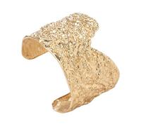 TingHaoO Punk Metallo V Cut Texture Ferro Bangle Edgy Design Dichiarazione Gioielli a forma di V Lacune strutturato Wristband Per Gli Uomini E Le Donne Finitura Opaca Punk Gioielli Da Polso, Misura