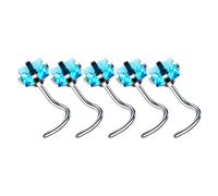 TingHaoO Set di 5 piercing per naso in lega robusta con borchie a forma di L e cerchi con design CZ accessorio per un look elegante CZ naso pin, 17 3/4, come descritto, come descritto