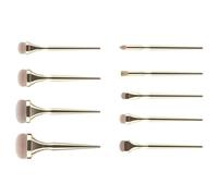 TingHaoO Spazzole multifunzionali della fibra sintetica della maniglia amichevole 9pcs della spazzola cosmetica delle spazzole per le tecniche delicate di trucco