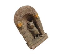 TingHaoO Statuetta fantasiosa con texture in pietra, perfetta per narrazione e esposizione da giardino stravagante statua da giardino