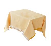 TingHaoO Tovaglia decorativa rettangolare antimacchia, in tessuto di cotone e lino, lavabile e resistente allo sbiadimento, decorazione per la tavola per la cucina e la sala da pranzo