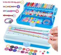 TingingYuli Set di braccialetti dell'amicizia per ragazze, arte e artigianato, per bambini, fai da te, per ragazze, giocattoli di Pasqua, regali di compleanno per bambini di età (Light Blue)