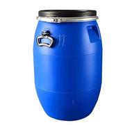 TINGMIAN Barile Stoccaggio Blu Fusto Fusti Multifunzionale Contenitore Acqua Plastica Grande con Parte Superiore Aperta Alimenti Ad Alta Conservazione(60L)