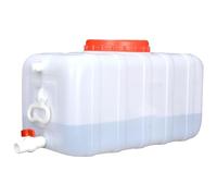 TINGMIAN Caraffa orizzontale per serbatoio dell'acqua, contenitore da campeggio in plastica con coperchio e valvola, portatile con manico (100 L)