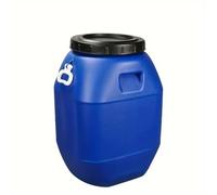 TINGMIAN Contenitore di stoccaggio del commestibile dei barili di acqua 50L | Grande fusto di plastica blu con coperchio e maniglia, appassionati all'aperto