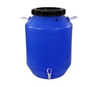 TINGMIAN Contenitore L'immagazzinamento dell'Acqua Plastica con Rubinetto, Barile Pioggia Campeggio, Secchio Alimenti for Conservazione Sicura Acqua E, Spedizione(Blue,60L)