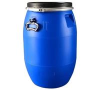 TINGMIAN Grande Barile Stoccaggio dell'Acqua Plastica Blu con Coperchio Chiusura E Anello, Serbatoio Portatile Grado Industriale Alimentare, for Emergenze Lungo Termine(30L)