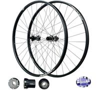 TINGMIAN Ruote Bici MTB 27,5 29 Pollici,Cuscinetti Ibridi/sigillati con Bloccaggio 54T Lega Alluminio A Doppio Strato, Cerchione Ciclismo Con Perno Passante 110x148MM(MS,27.5 INCH)