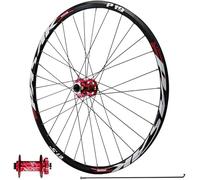 TINGMIAN Ruote Bicicletta MTB, Cerchio Lega Alluminio Cuscinetto Sigillato HG 142mm Perno Passante 32H Cerchio Anteriore E Posteriore for Cassetta 7-12 Velocità(THRU AXLE Front wheel,24 inch)