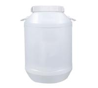 TINGMIAN Secchio d'Acqua 25L/50L/60L, Serbatoio d'Acqua Domestico, Serbatoio d'Acqua Plastica Alimentare Esterni, Grande Serbatoio d'Acqua Circolare Campeggio(White,25L)