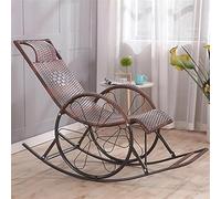 TINGMIAN Sedia a dondolo a due ruote, in rattan, per il tempo libero, per esterni, con forte capacità portante, per veranda, giardino, cortile, interni