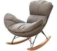TINGMIAN Sedia Dondolo Esterno Sedia Dondolo Reclinabile Con Cuscino Imbottito, Sedie Dondolo Patio Grandi Dimensioni For Balcone, Veranda, Giardino, Soggiorno(Gray)