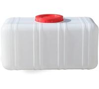 TINGMIAN Serbatoio d'Acqua Orizzontale Bianco Spesso con Coperchio Valvola Secchio Plastica Uso Alimentare Tenuta Stagna Design Maniglia Facile Trasportare(100L)