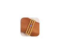 TINGN 3 bracciali da donna placcati in oro 14 carati, con pietre di 12 mesi, in oro elasticizzato, alla moda, per San Valentino, regalo di compleanno per donne e ragazze, Rame
