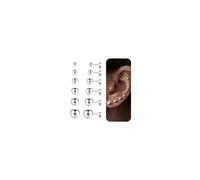 TINGN 6 paia di orecchini in argento 925 per uomo e donna, piccolo flatback piercing CZ/perle/vite a sfera rotonda Flat Back cartilagine orecchini set regalo di San Valentino per donne, 2 mm, 3 mm, 4