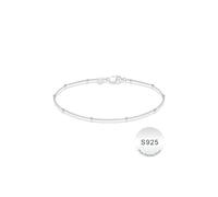 TINGN Bracciale da donna in argento Sterling 925, impilabile, semplice e senza tempo, con sfere da 1,7 mm, 18 cm (7 zoll), Argento sterling