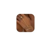 TINGN Bracciale da donna in oro 14 carati, placcato oro 14 carati, a strati, con lettera, regalo personalizzato per donne, ragazze, fidanzate