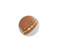 TINGN Bracciale da donna in oro a forma di cuore, per bambini, ragazze, personalizzato, con lettere dalla A alla Z, regali personalizzati, regalo di compleanno per la fidanzata, Ottone