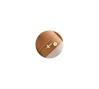 TINGN Bracciale da donna in oro con croce - placcato oro 14 carati a strati personalizzati con lettere monogramma fette bracciale da donna in oro oro placcato battesimo regalo per donne adolescenti