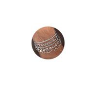 TINGN Bracciale da uomo in argento 316L in acciaio inox cubano, corda ro, set di gioielli regalo per uomini, papà, fidanzato, marito, Acciaio inossidabile