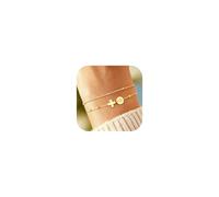 TINGN Bracciale in oro da donna con croce - Bracciale con lettera A-Z Gesù Bracciali Personalizzati Regalo di compleanno per donne ragazze fidanzate regalo donna cristiano gioielli donna, Ottone