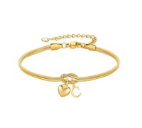 TINGN Bracciale in oro da donna e ragazza, con nodo placcato oro 18 carati, con lettere, con ciondolo a forma di cuore personalizzato, per donne, fidanzate e ragazze