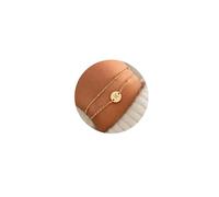 TINGN Bracciale in Oro per Donne e Adolescenti Ragazze - 18 Carati Iniziale Braccialetti Personalizzati a Dischi Monogramma Charm Gioielli Regali