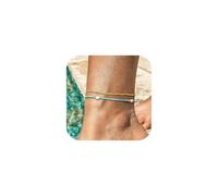 TINGN Cavigliera da donna - fatta a mano boho colorata cavigliera da donna regolabile doppia cavigliera da spiaggia set accessori per donne adolescenti ragazze gioielli regalo