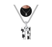 TINGN Collana con ciondolo a forma di numero 1-20, in acciaio inossidabile, per uomo, ragazzo, catena color argento, gioiello alla moda per tifosi di calcio 2026, Coppa del Mondo UEFA Cup The Premier