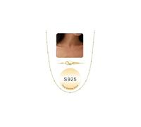 TINGN Collana da donna in argento sterling 925, larghezza regolabile, 1 mm, collana da donna in argento 925, senza ciondolo, 36 cm - 60 cm, 20 Zoll(51CM), Argento sterling