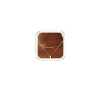 TINGN Collana da donna in oro - 14 carati placcato oro a strati con lettera dorata, collana da donna con lettere dalla A alla Z, regalo per donne, ragazze, mamma, compleanno, Ottone