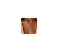 TINGN Collana da donna placcata in oro 14 carati, a forma di cuore/perline/croce/ciondolo a forma di cuore, collana lunga a strati, idea regalo per donne e donne, Rame