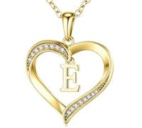 TINGN Collana in oro con lettere da donna - oro 14 carati placcato in oro 14 carati, collana da donna con lettere dalla A alla Z, regalo di compleanno, regalo personalizzato per donne e ragazze